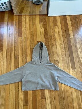 ALO Yoga Cropped Hooded Women's Sweater - Taupe